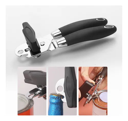 Abrelatas De Cocina Multifuncional De Acero Inoxidable.