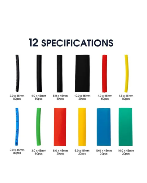 530 Tubos Termoretráctil Aislante Unión Cable Eléctrico