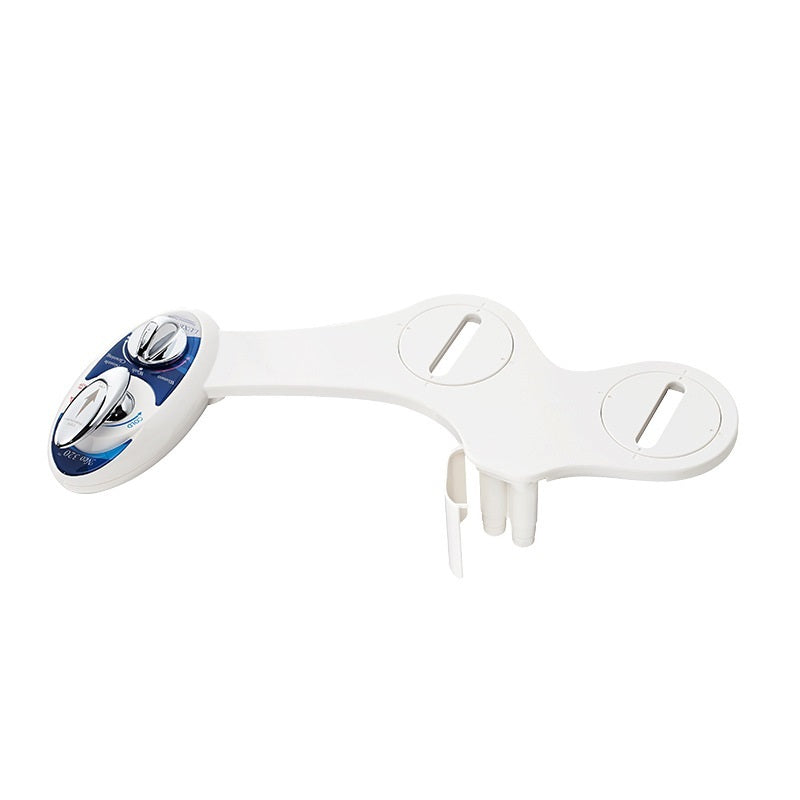 Accesorio de bidé frío y caliente para inodoro, accesorio de bidé ultrafino, agua tibia, no eléctrico, presión ajustable, pulverizador, control de boquilla para lavado posterior, femenino, fácil