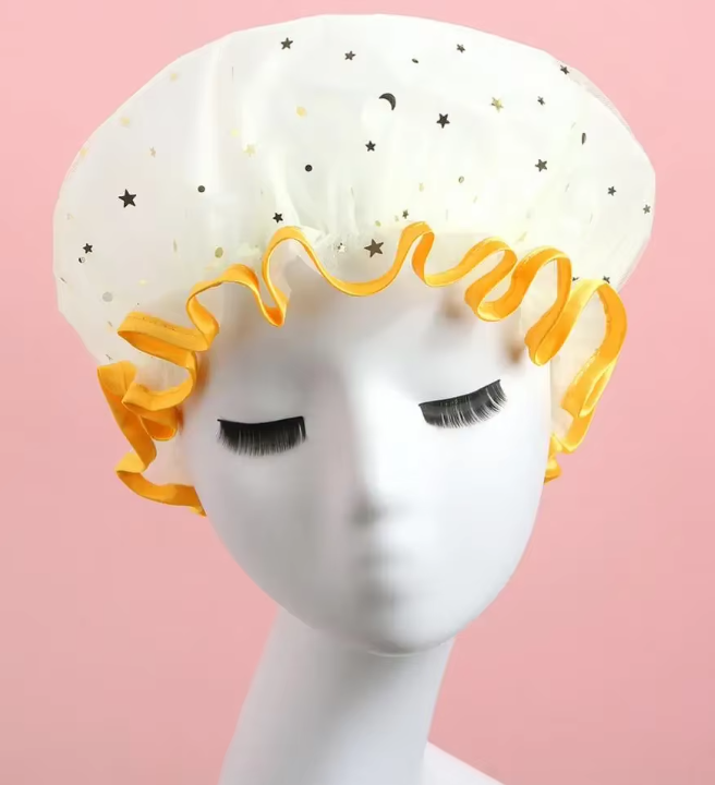 Paquete De 3 Gorros Ducha Impermeable Malla De Doble Capa