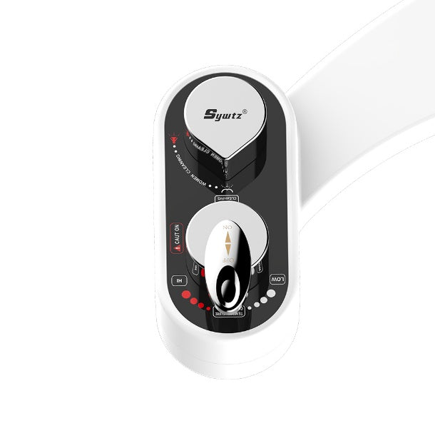 Accesorio de bidé frío y caliente para inodoro, accesorio de bidé ultrafino, agua tibia, no eléctrico, presión ajustable, pulverizador, control de boquilla para lavado posterior, femenino, fácil