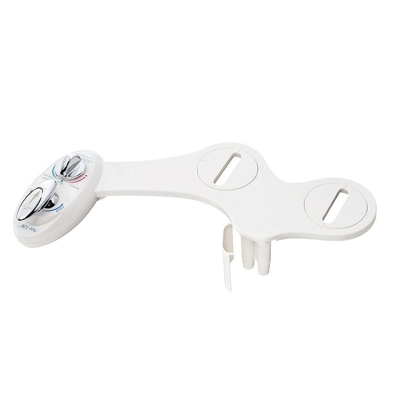 Accesorio de bidé frío y caliente para inodoro, accesorio de bidé ultrafino, agua tibia, no eléctrico, presión ajustable, pulverizador, control de boquilla para lavado posterior, femenino, fácil
