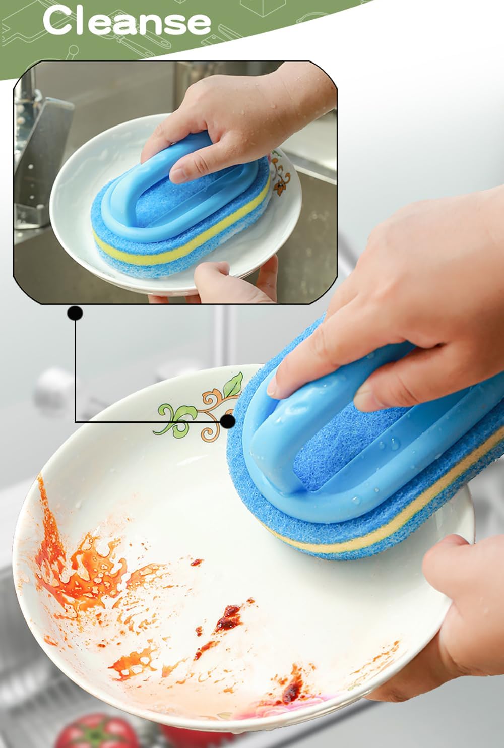 Cepillo De Limpieza Multiuso, Pack 2 Color Azul