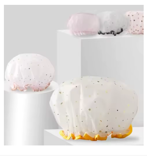 Paquete De 3 Gorros Ducha Impermeable Malla De Doble Capa