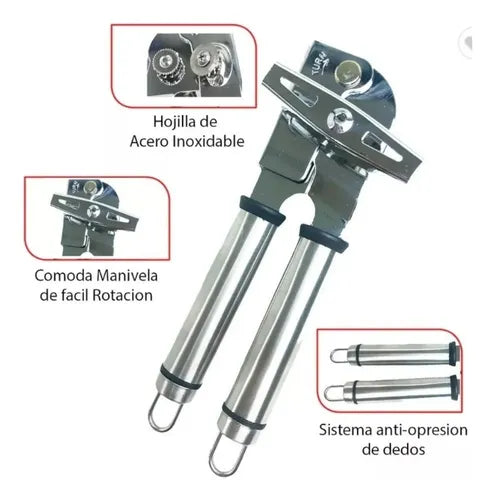 Abridor de latas tipo mariposa.