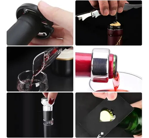Abridor botellas de vino eléctrico, destapa corchos.