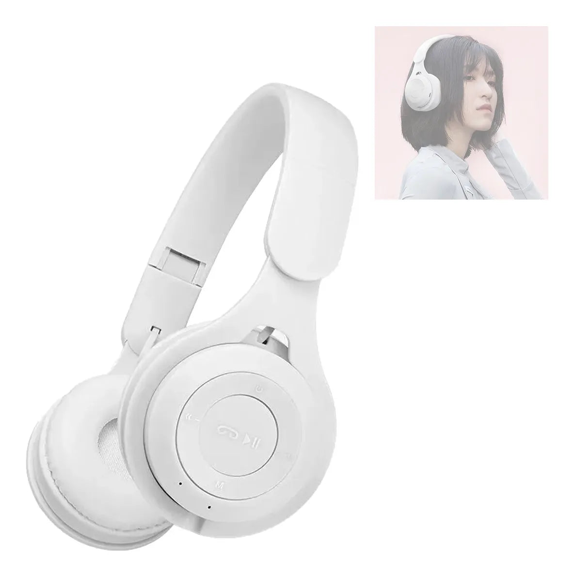 Audífonos inalámbricos bluetooth 5.3 plegable.