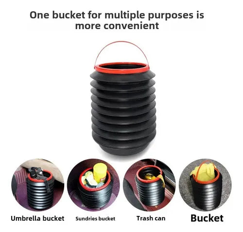 Bote de basura plegable.