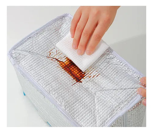 Bolso térmico de almuerzo forrado de aluminio espesado.