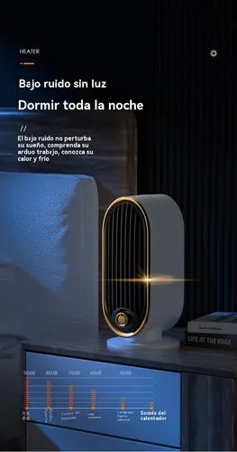 Calefactor de pie frío y calor para oficina en casa pequeña.