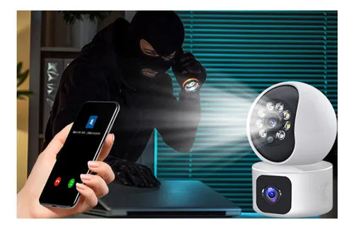 Cámara de vigilancia wifi hd móvil visión nocturna remota.