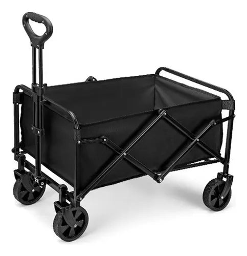 Carro plegable de compras para acampar al aire libre.