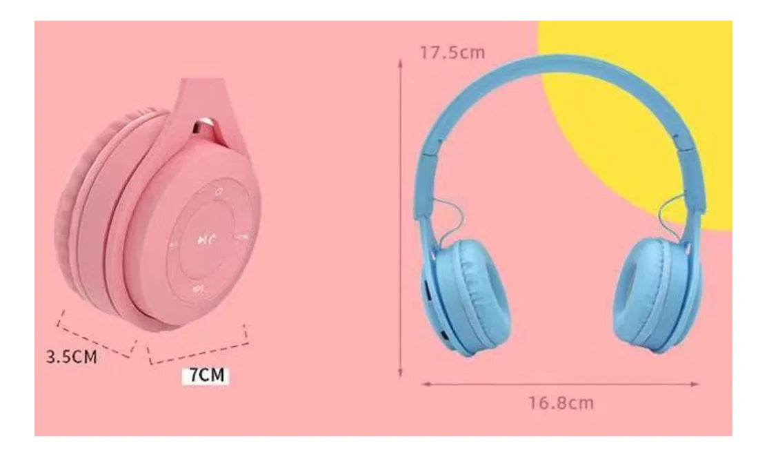 Audífonos inalámbricos bluetooth 5.3 plegable.