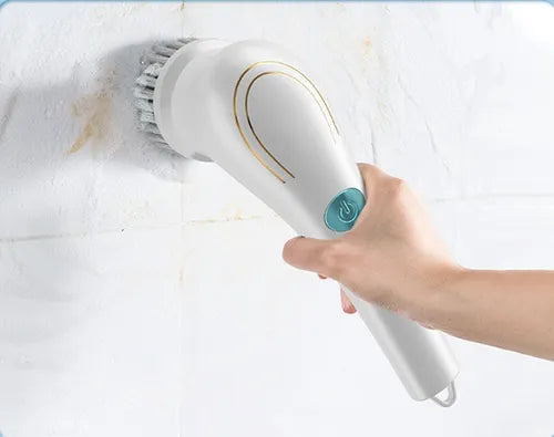 Cepillo de limpieza eléctrico para cocina, baño y hogar.