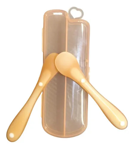 Set de cuchara de silicona para bebés.