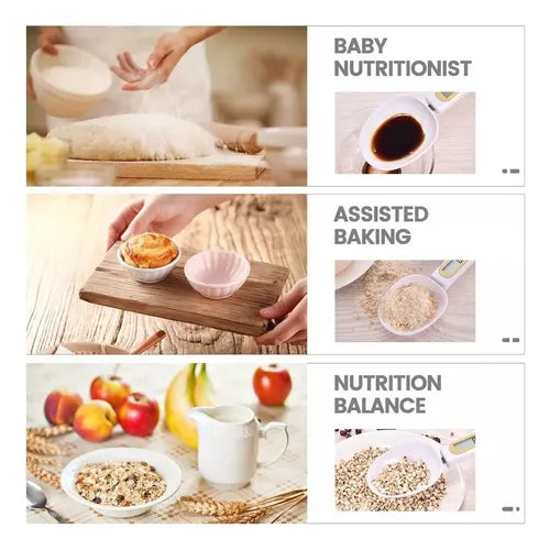 Cuchara gramera pastelera electrónica.