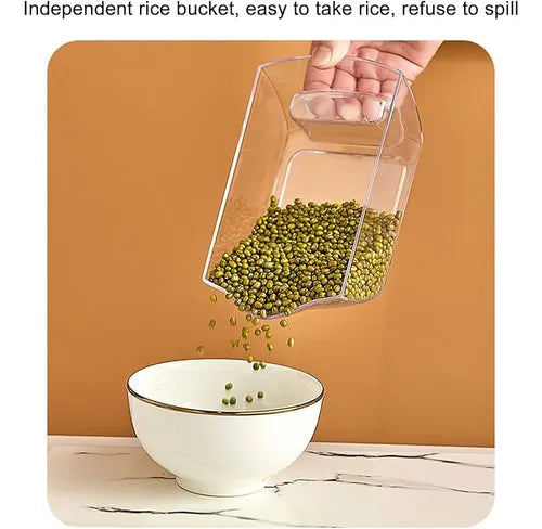 Dispensador giratorio para arroz-granos-cereal.