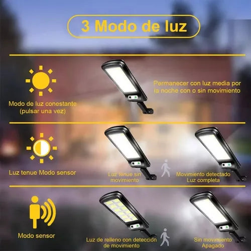 Foco solar maxwell led exterior sensor movimiento exterior negro.