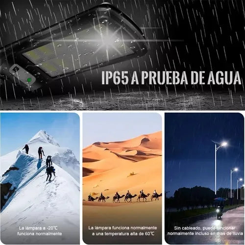 Foco solar maxwell led exterior sensor movimiento exterior negro.