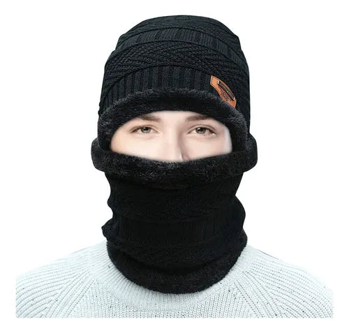Gorro bufanda tejido térmico.
