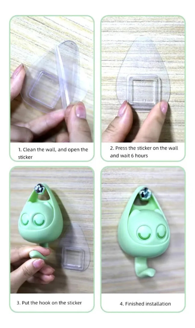 Gancho colgador diseño de gato.