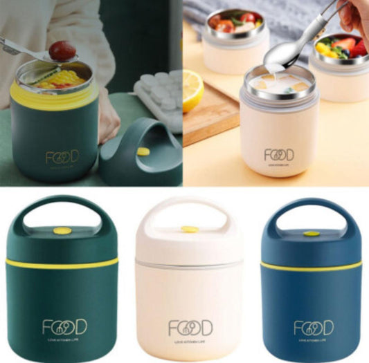 🥣 Termo Portátil para Comida 510ml | Acero Inoxidable SUS304 | Incluye Cuchara 🍴