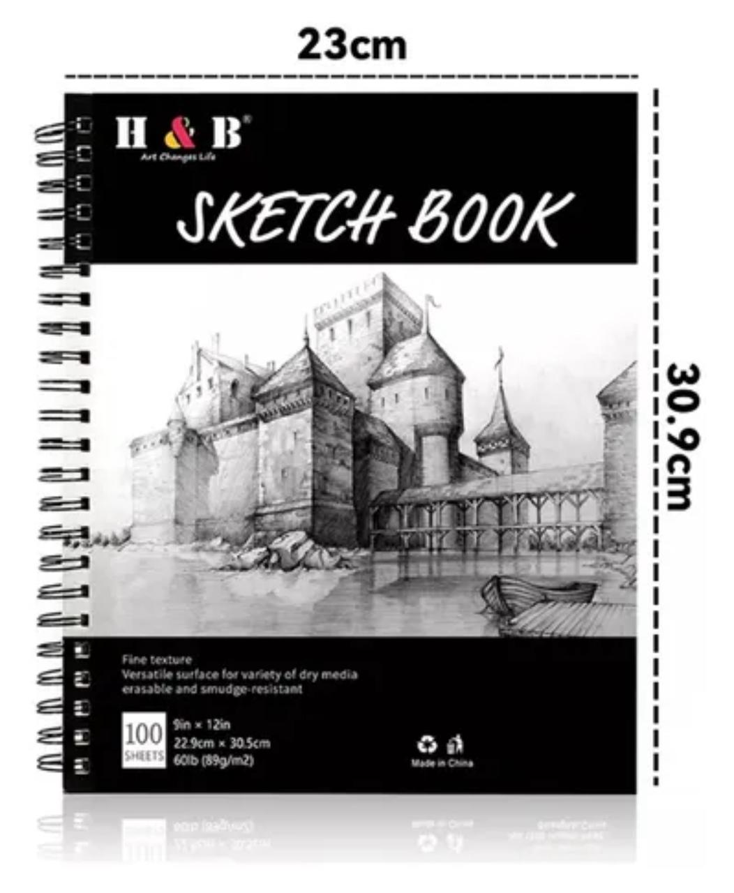 🎨 Cuaderno de Bocetos Artísticos | 100 Hojas | Ideal para Dibujos y Esbozos ✏️