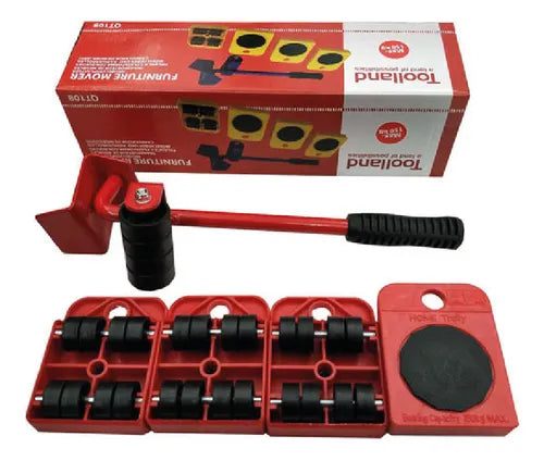 Kit de palancas para cambio de artefactos móviles.