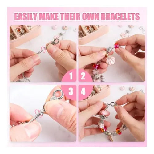 Kit para hacer joyas de cristal de 67 piezas (con caja).