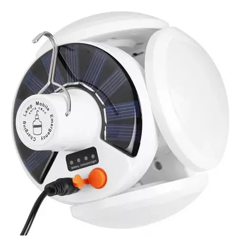 Lampara de camping luz solar led ultrabrillante bombilla.