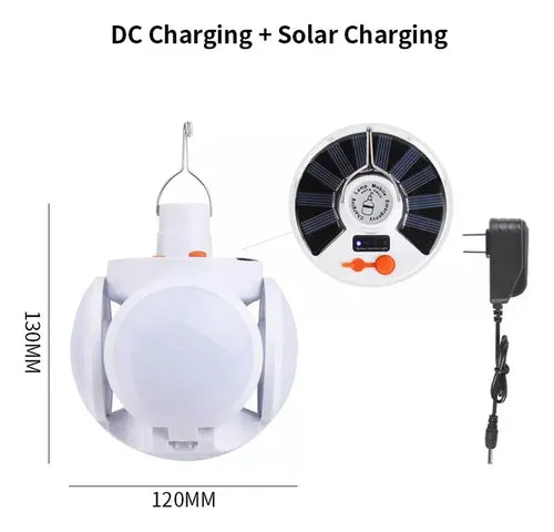 Lampara de camping luz solar led ultrabrillante bombilla.
