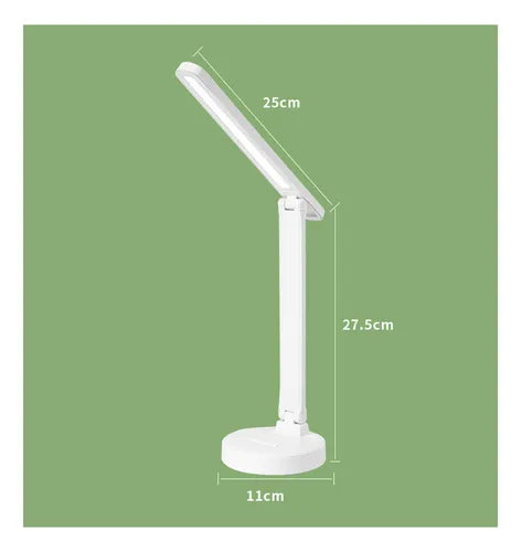 Lámpara led de mesa plegable usb recargable protección ojo.