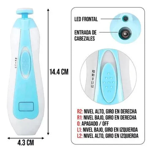Lima pulidora corta uñas bebé.
