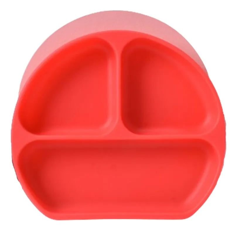 Plato de cena de silicona para niños.
