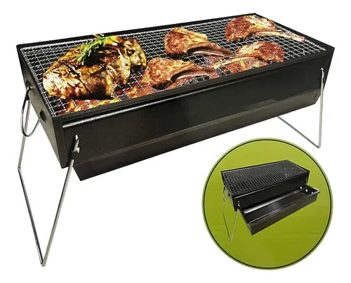 Parrilla plegable para barbacoa.