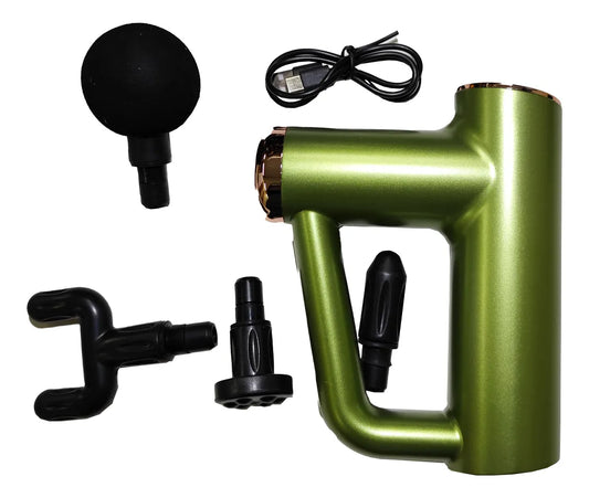 Pistola masajeador muscular portátil.