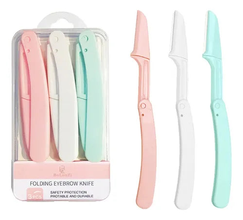 Recortador de cejas plegable.