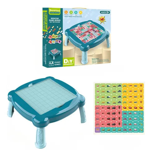 Rompecabeza de carros y mesa para niños.