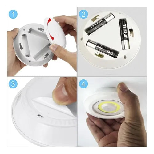 Set 3 luces led inalámbrica con control.