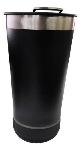 Vaso portátil bluetooth con música y abridor.