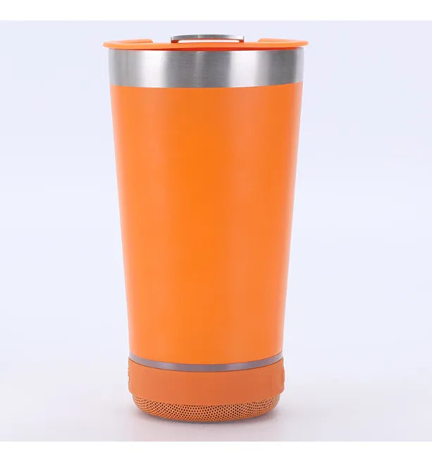 Vaso portátil bluetooth con música y abridor.