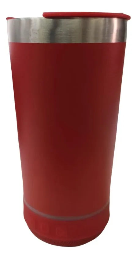 Vaso portátil bluetooth con música y abridor.