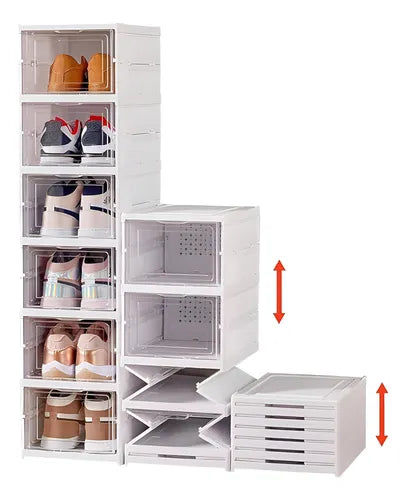 Zapatos paquete de 12 cajas plegables de almacenamiento.