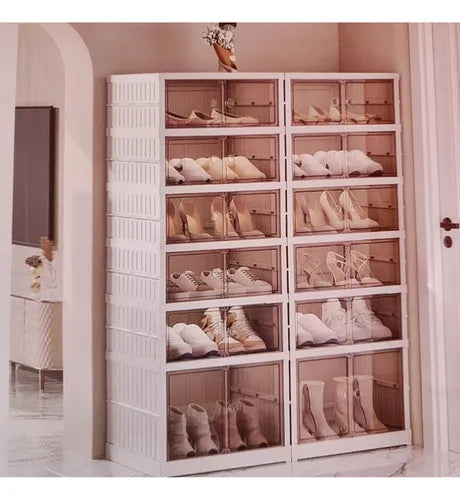 Zapatos paquete de 12 cajas plegables de almacenamiento.