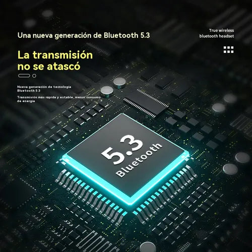 Auriculares inalámbricos bluetooth con luz led.