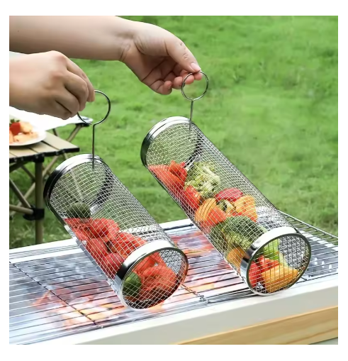 Parrilla De Acero Inoxidable Para Barbacoa Tenedor Y Gancho