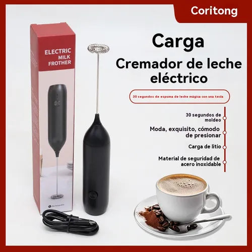 Batidora espumante recargable portátil.