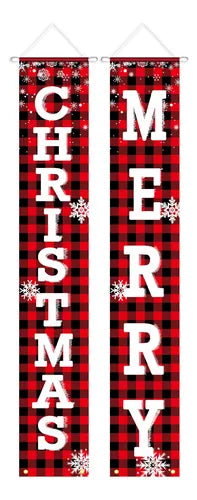 Feliz Navidad Banner Decoración Puerta Cortina Navidad Copla