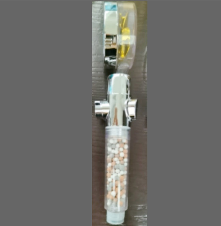 Ducha de hélice de mano turboalimentado con filtro e interruptor de pausa, ventilador turbo giratorio de 360 grados, ducha de alta presión, fácil de instalar