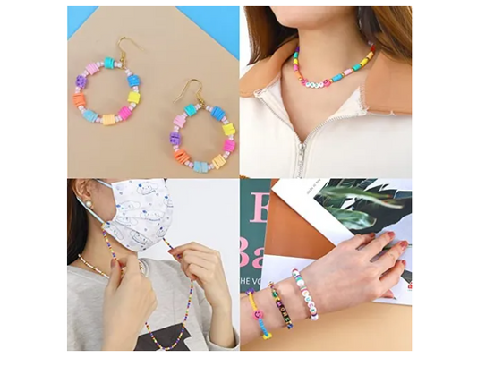 Set Manualidades Mostacillas 24 Colores + Accesorios 24 Color